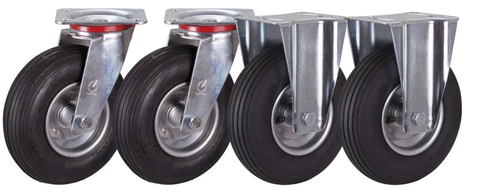 Príplatok za sadu 4 nafukovacích kolies 150 × 30 mm VARIOfit rsa-150.002 - detail vyhotovenia a rámu