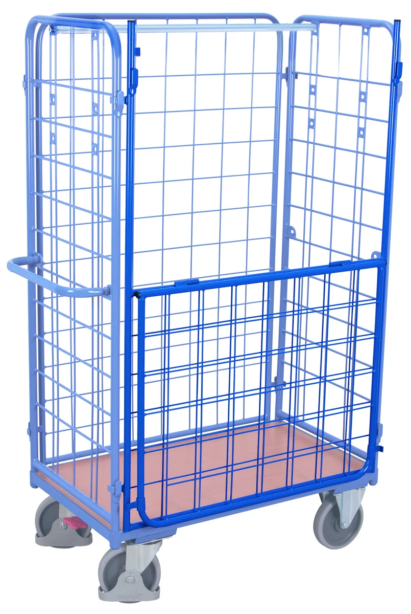 Sieťovaná sklápateľná bočnica pre balíkové a etážové vozíky gsw-500.305 VARIOFIT, 945 x 1525 mm