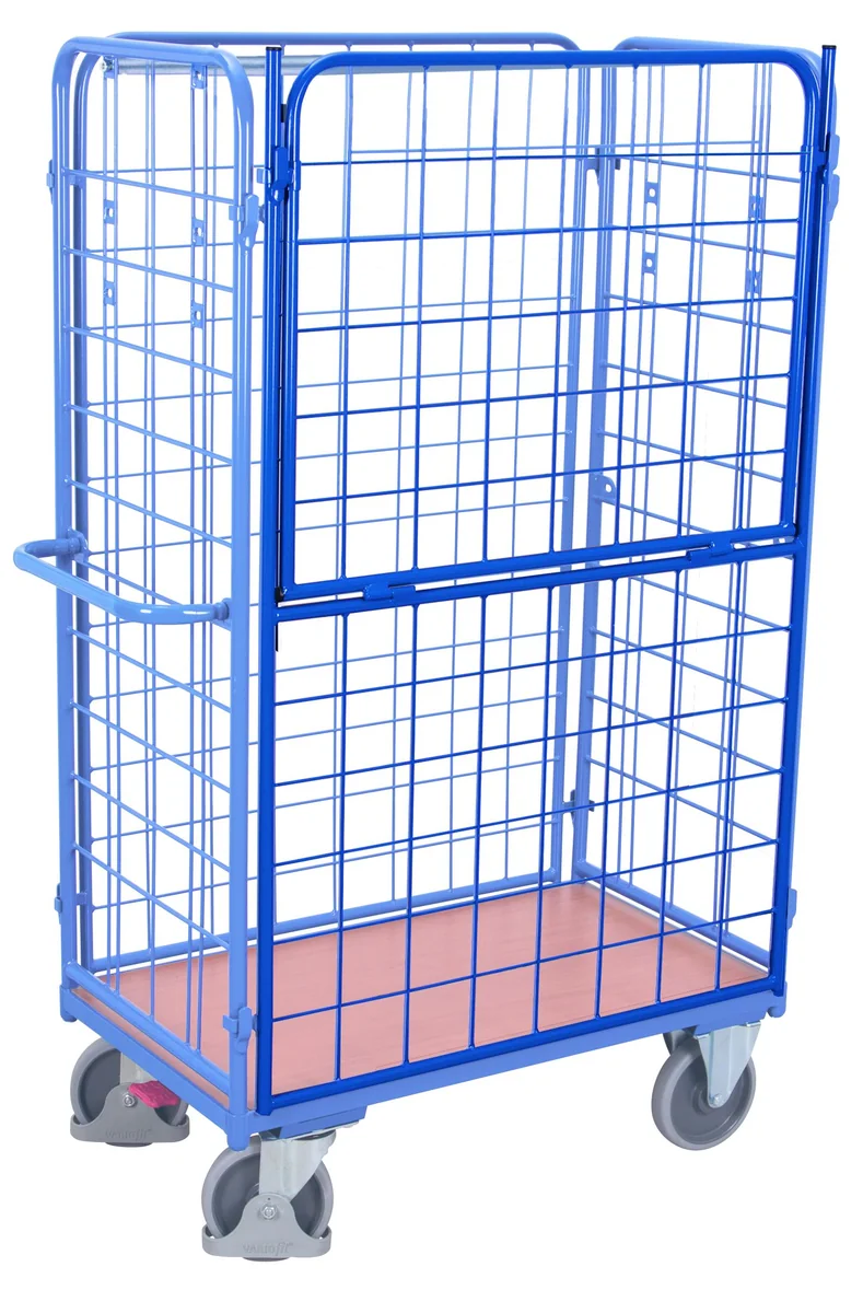 Sieťovaná sklápateľná bočnica pre balíkové a etážové vozíky gsw-600.305 VARIOFIT, 1095 x 1525 mm