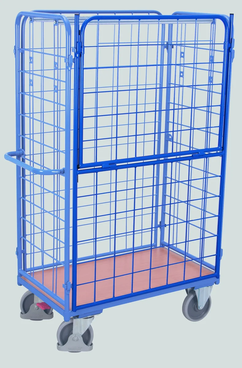 Sieťovaná sklápateľná bočnica pre balíkové a etážové vozíky gsw-700.305 VARIOFIT, 1095 x 1525 mm