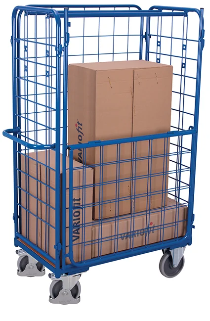 Sieťovaná sklápateľná bočnica pre balíkové a etážové vozíky gsw-700.305 VARIOFIT, 1095 x 1525 mm