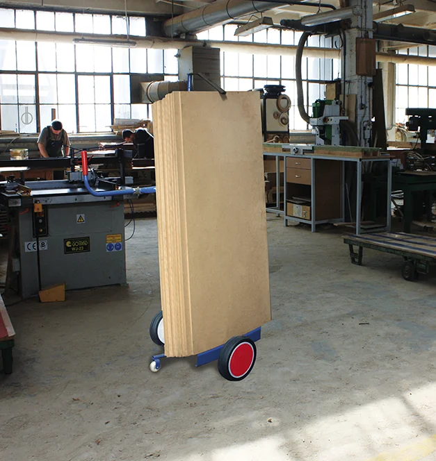 Rudla na doskový materiál s pridržiavačom, nafukovacie kolesá 260 mm, 250 kg, sk-710.045, VARIOFIT