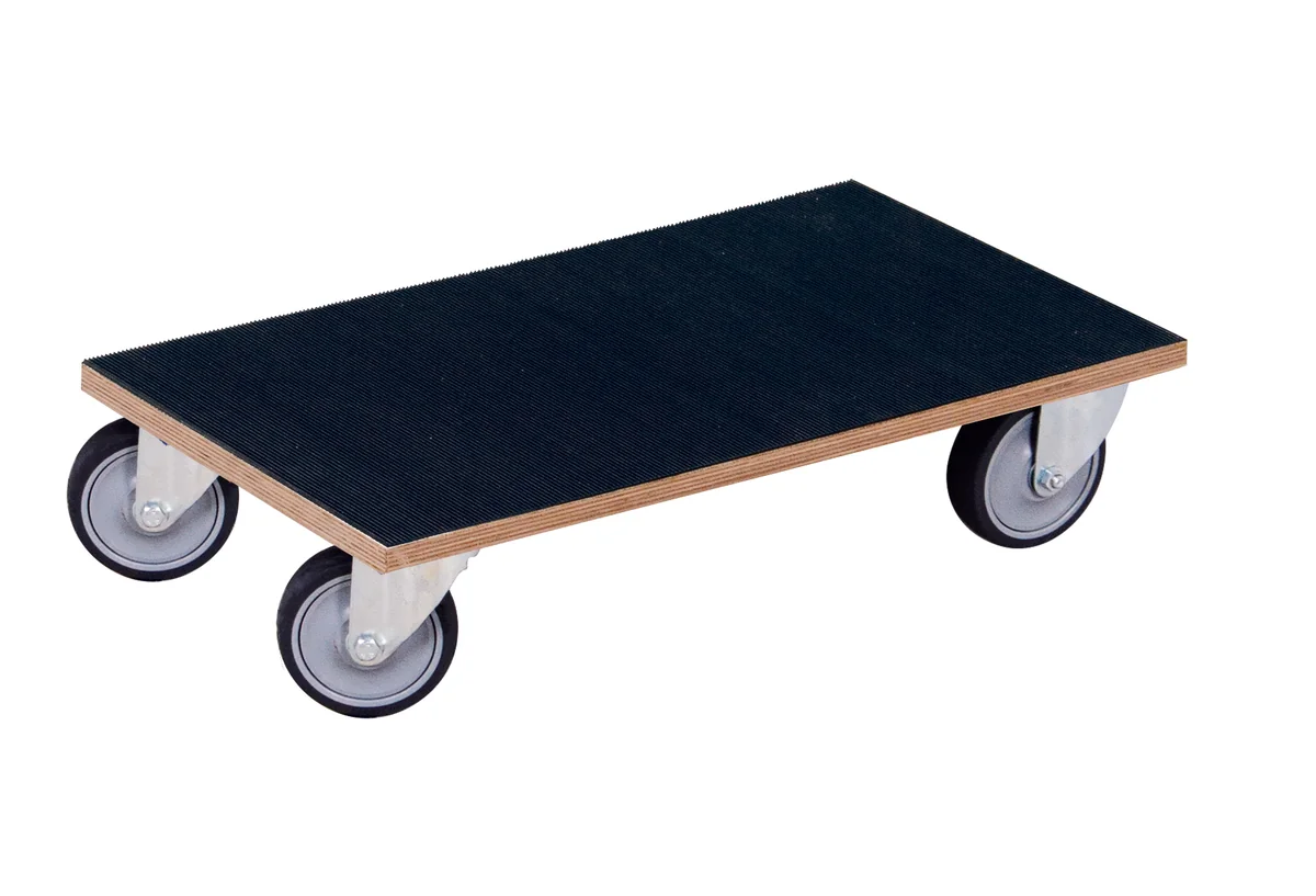 Sťahovací podvozok Möbelhund 600x300 mm, 300 kg, drážkovaná guma, TPE sivá, mh-935.500, VARIOFIT