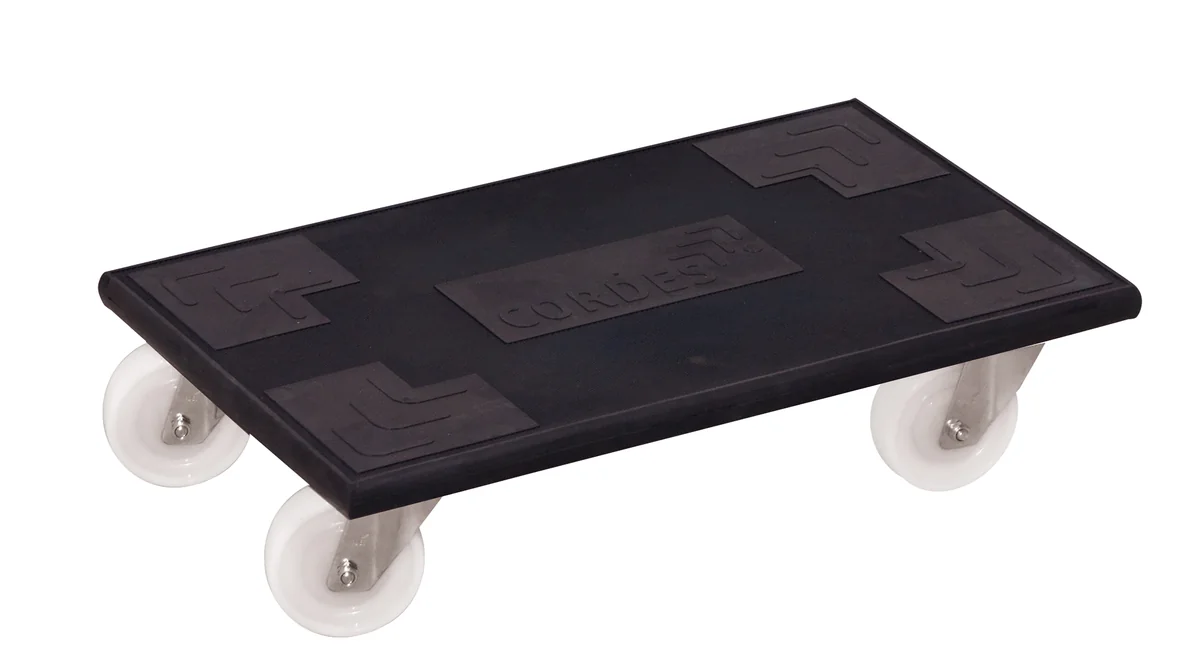 Sťahovací podvozok Möbelhund Europa 600x350 mm, 300 kg, gumový nárazník, TPE sivá, mh-937.003, VARIOFIT