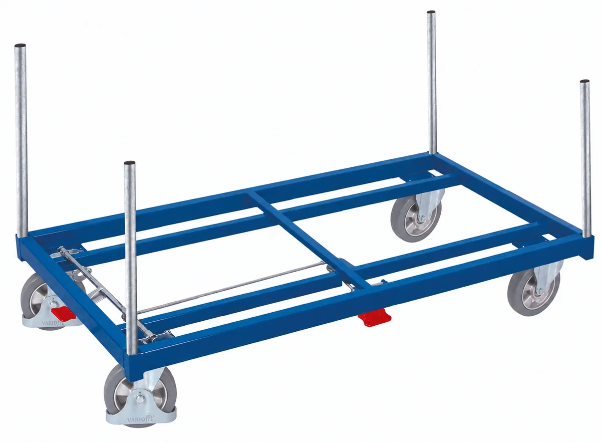 Vysokozáťažový vozík so 4 stĺpikmi, 1680 x 805 mm, nosnosť 1200 kg, sw-1600 VARIOFIT