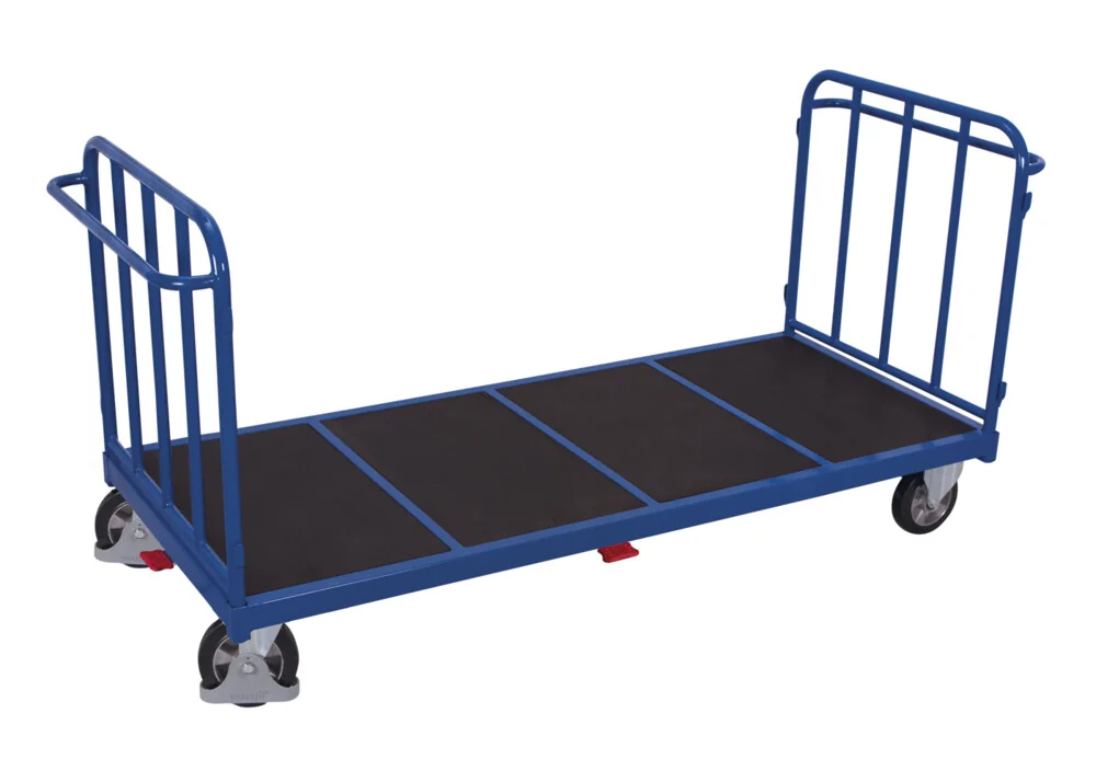 Vysokozáťažový vozík, 2 čelné rúrkové steny, 2005 x 880 mm, nosnosť 1200 kg, sw-2003 VARIOFIT