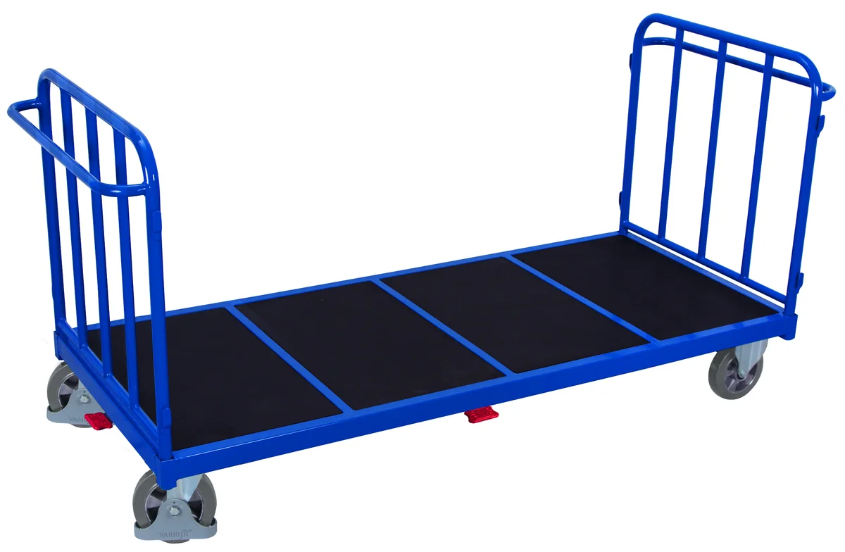 Vysokozáťažový vozík, 2 čelné rúrkové steny, 2005 x 880 mm, nosnosť 1200 kg, sw-2003 VARIOFIT