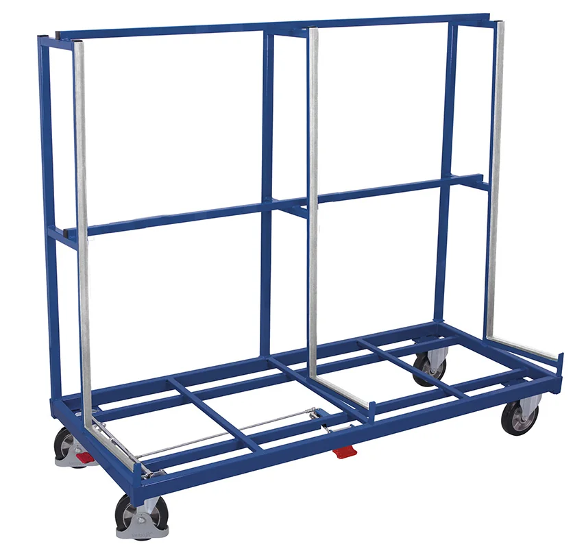 Jednostranný vozík na doskový materiál, 2080 mm, 1200 kg, elastická guma, EasySTOP, sw-2005, VARIOFIT
