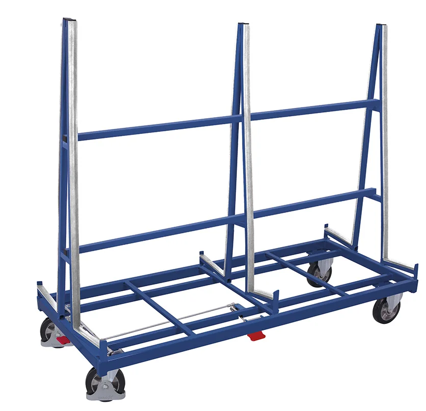 Obojstranný vozík na doskový materiál, 2080 mm, 1200 kg, elastická guma, EasySTOP, sw-2006, VARIOFIT