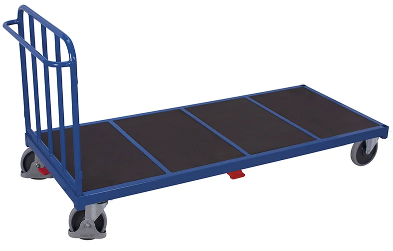 Vysokozáťažový vozík, 1 čelná rúrková stena, 2045 x 880 mm, nosnosť 500 kg, sw-2012 VARIOFIT