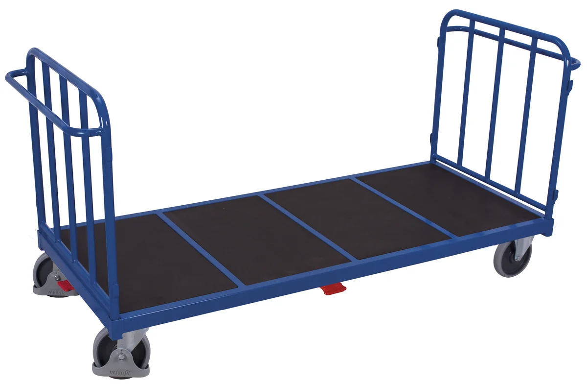 Vysokozáťažový vozík, 2 čelné rúrkové steny, 2005 x 880 mm, nosnosť 500 kg, sw-2013 VARIOFIT