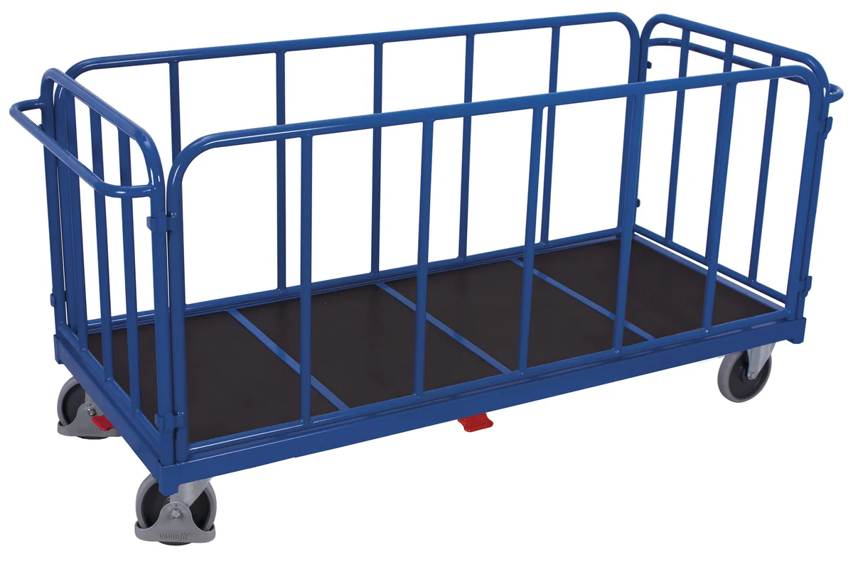 Vysokozáťažový vozík, 4 rúrkové steny, 2005 x 810 mm, nosnosť 500 kg, sw-2014 VARIOFIT