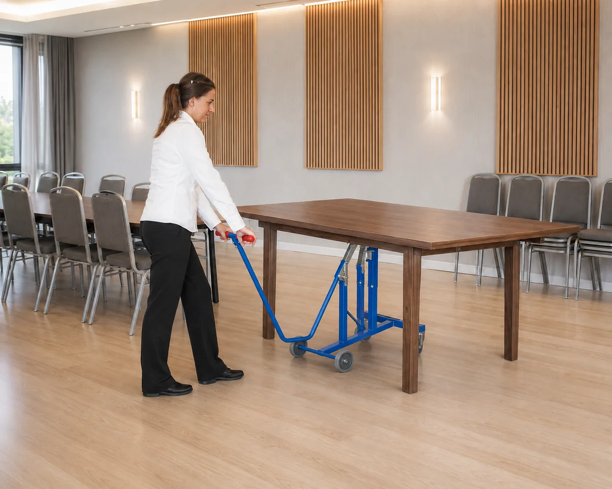 Zdvihací vozík na stoly VARIOfit sw-490.001 - detail vyhotovenia a rámu