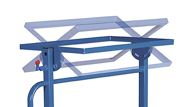 Vychystávací vozík na EURO prepravky, naklápacie police, sw-400.802 VARIOFIT, 610 x 410 mm, 200 kg