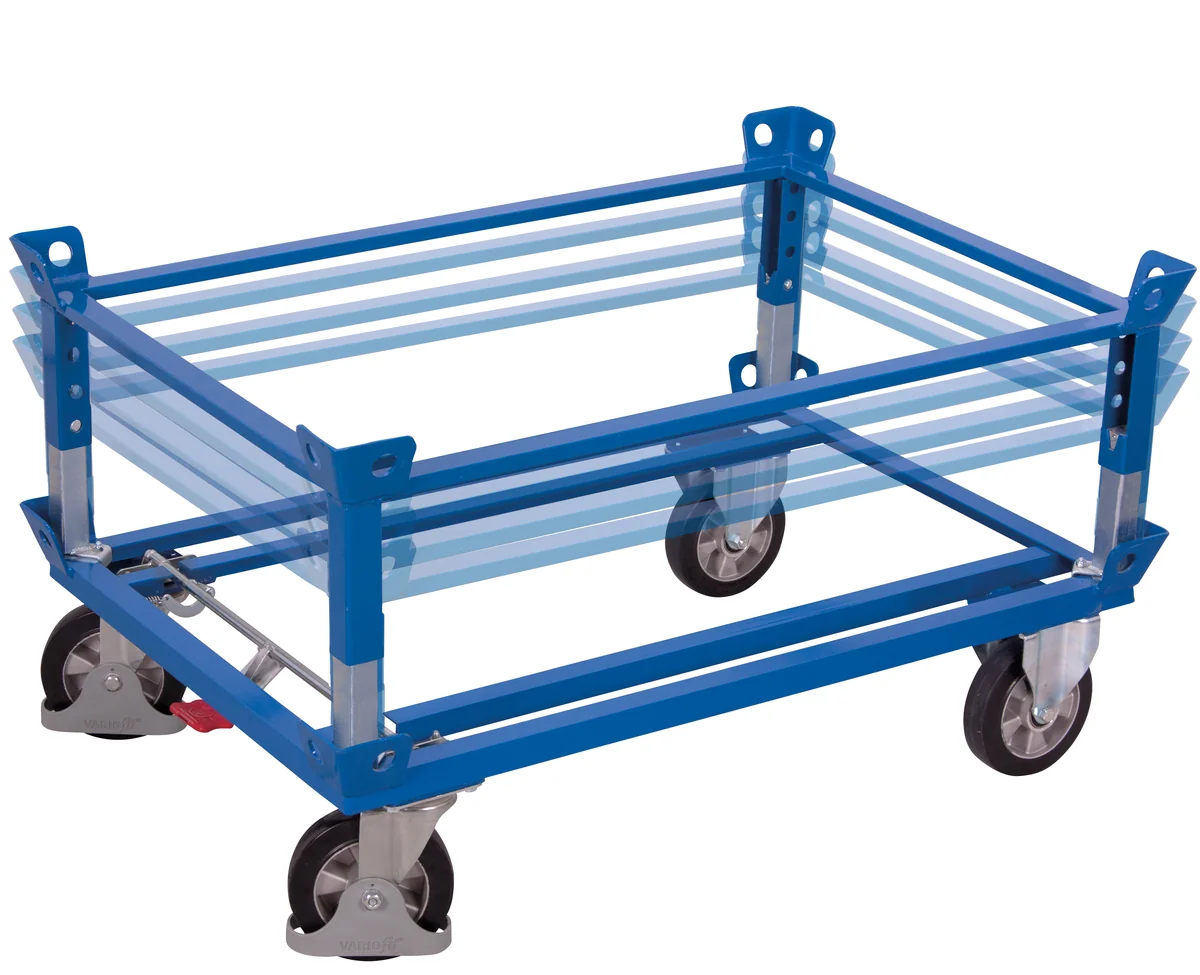 Výškovo nastaviteľný rám pre podvozok pre paletu zsw-870.101 VARIOFIT, 810 x 610 mm