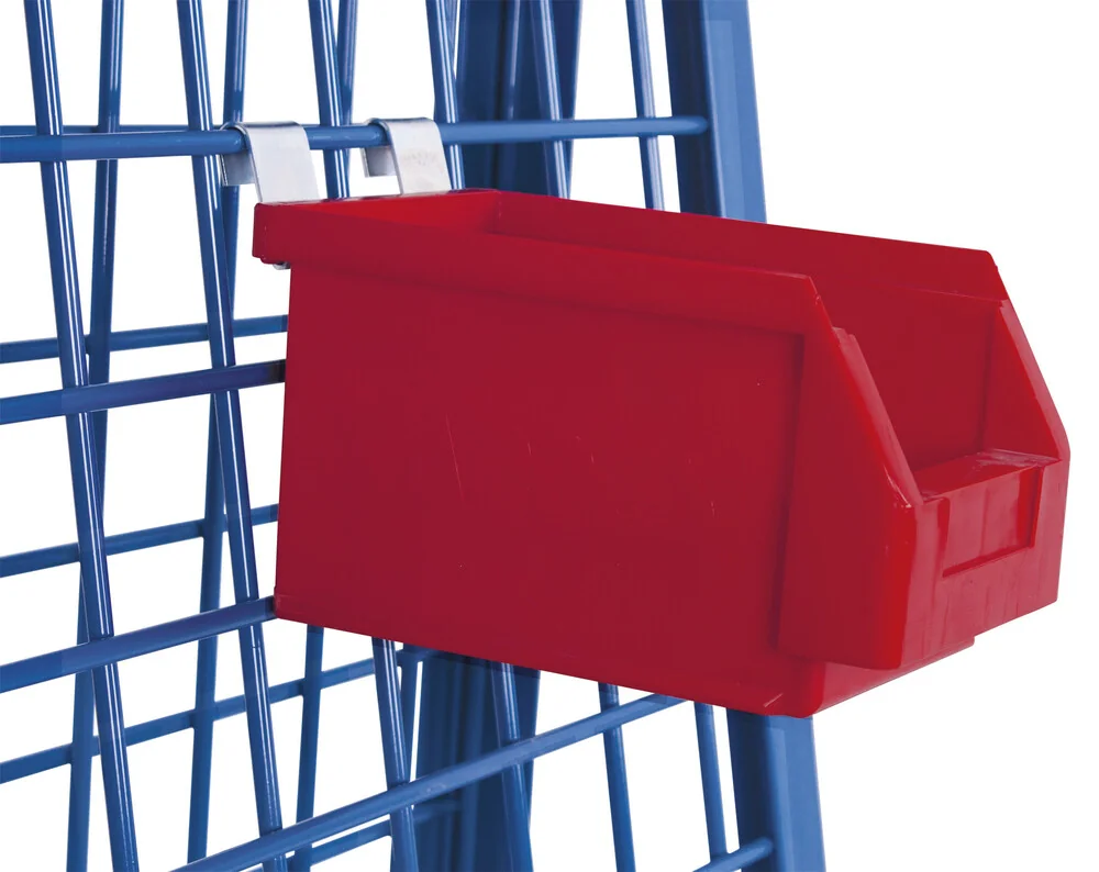 Závesná plastová prepravka na drobný materiál, 230 x 140 x 130 mm, červená, fk-140.000, VARIOFIT