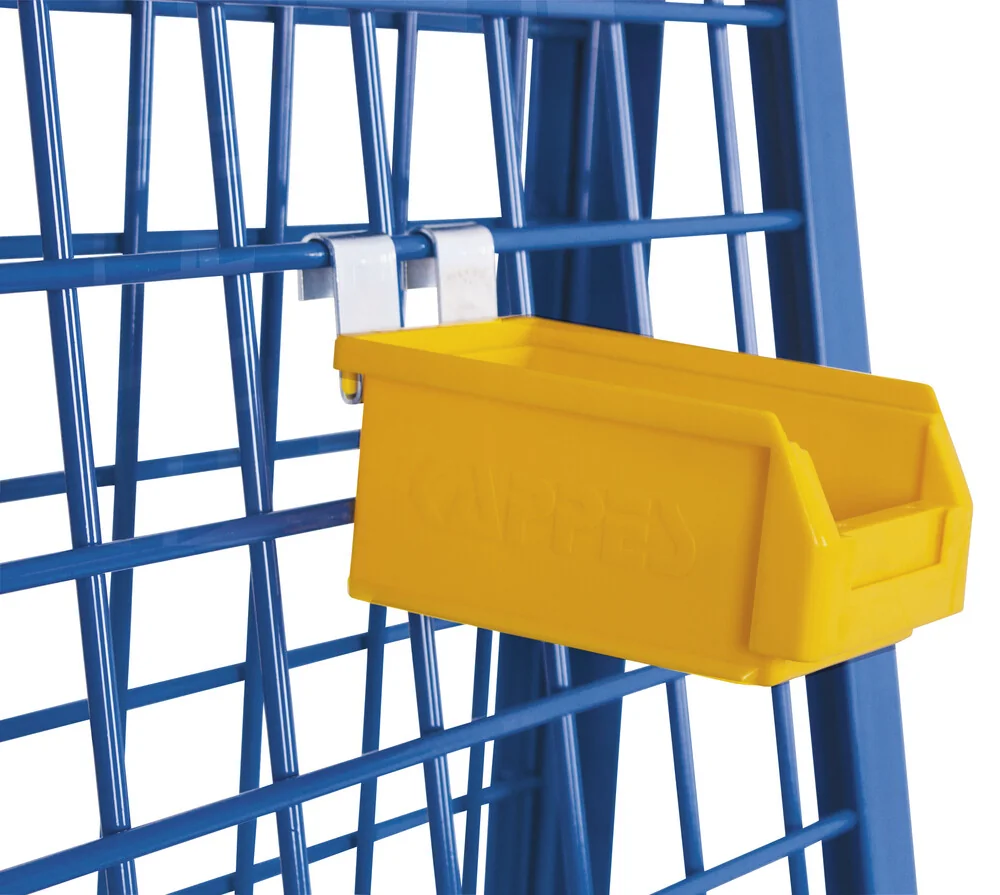 Závesná plastová prepravka na drobný materiál, 160 x 105 x 75 mm, žltá, fk-105.001, VARIOFIT