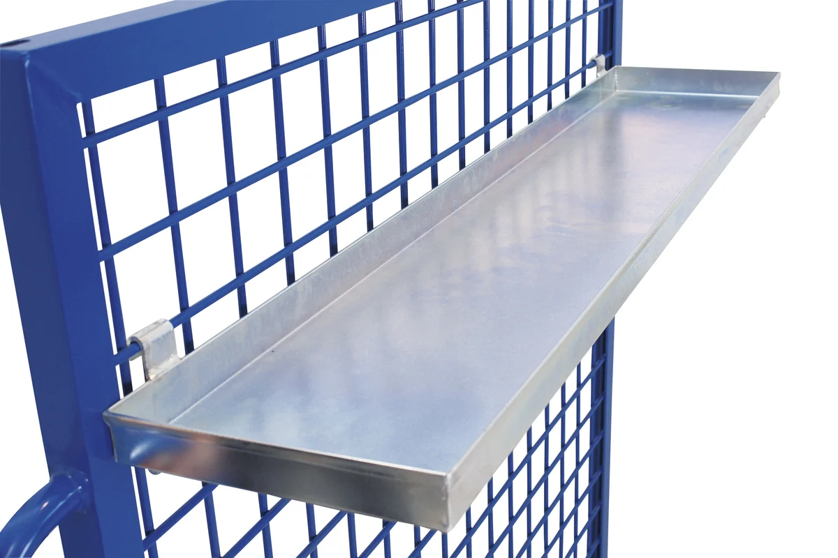 Závesný plechový box na materiál do siete, pozdĺžny, 1200 x 265 x 110 mm, 50 kg, zsw-800.808, VARIOFIT