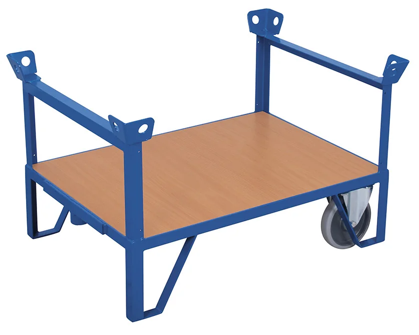 Pojazdná plošina s 2 kolesami, 2 čelné bočnice, zu-1120 VARIOFIT, 1000 x 700 mm, 500 kg