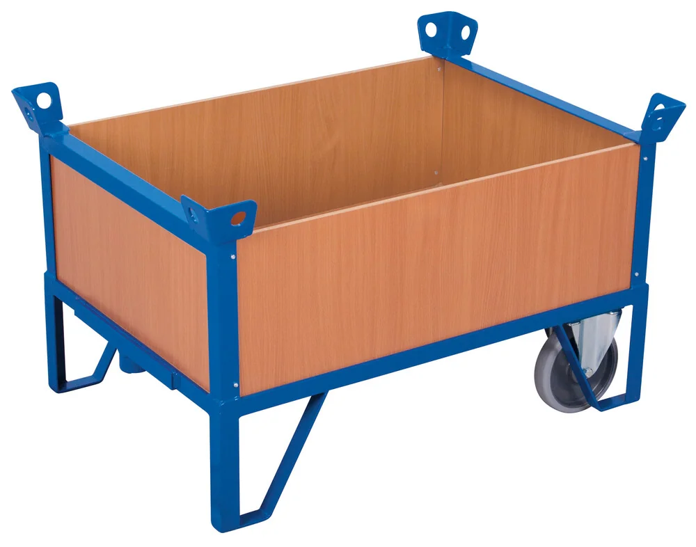 Pojazdná plošina s 2 kolesami, 4 bočnice, zu-1122 VARIOFIT, 975 x 675 mm, 500 kg