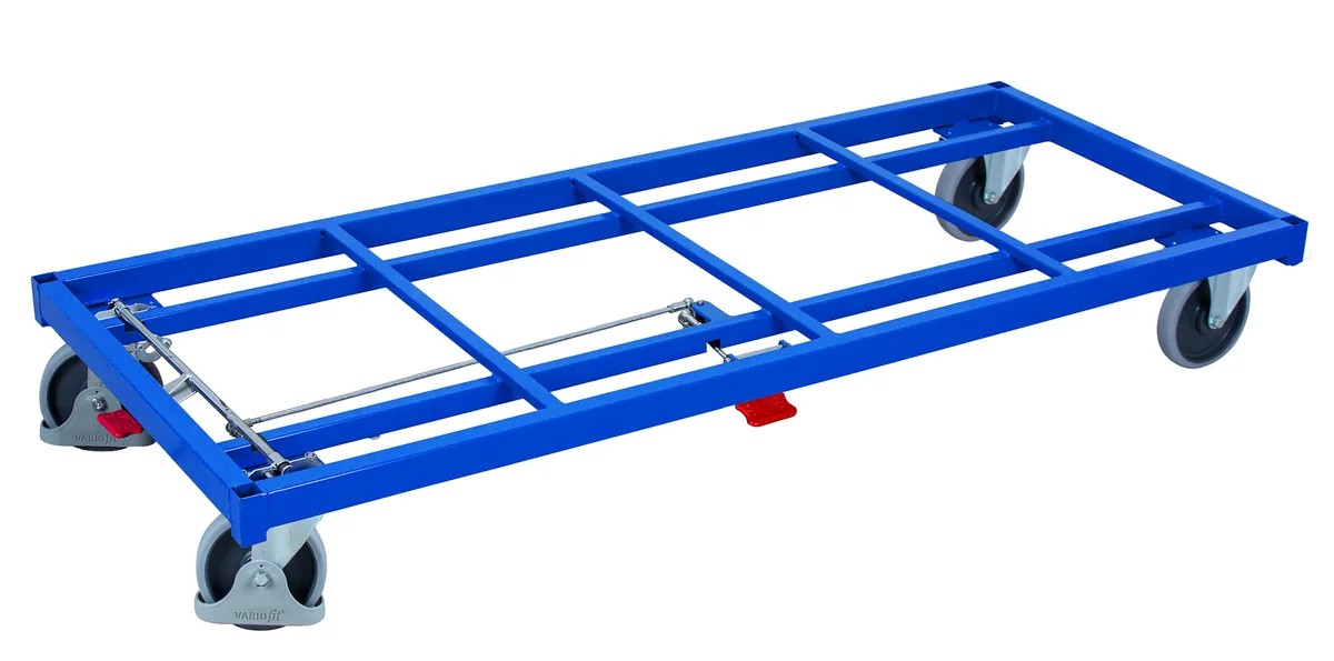 Vysokozáťažový plošinový vozík, 1680 x 880 mm, nosnosť 500 kg, zu-1227 VARIOFIT