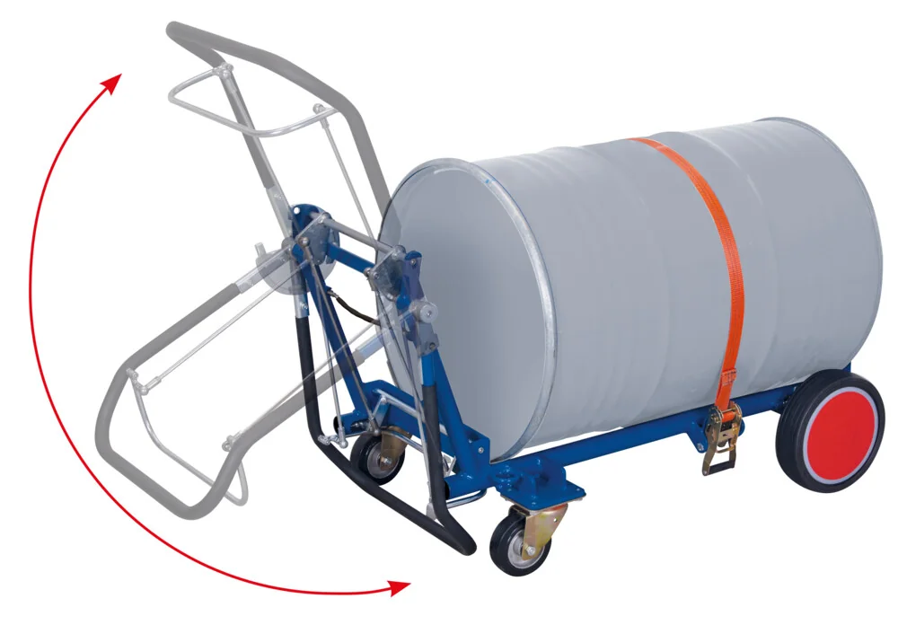 Vozík na 60 a 200 l sudy, 250 kg, samočinná brzda, zu-3344, VARIOFIT